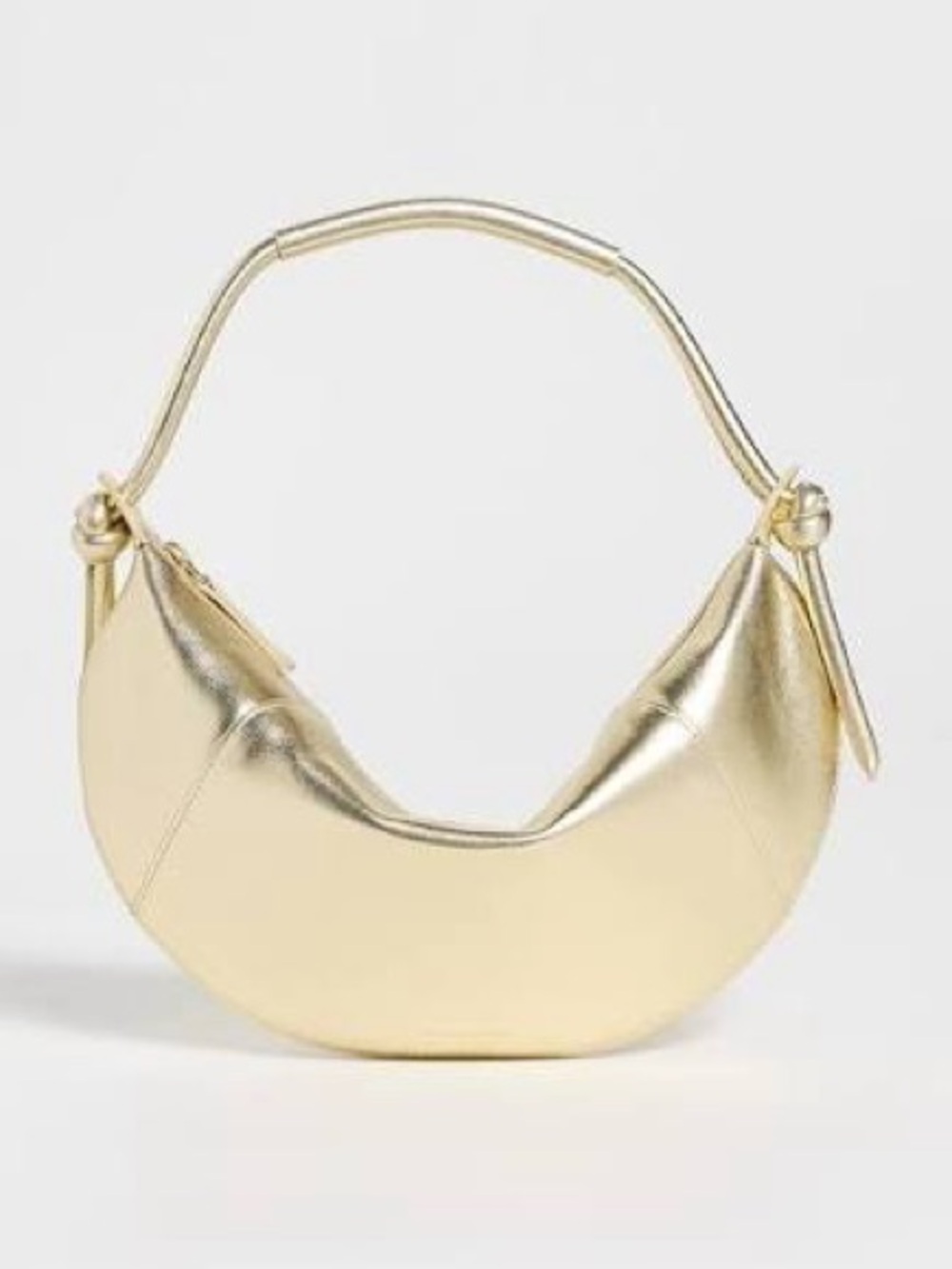 Mansur Gavriel Mini Fortuna Gold Crescent Hobo Shoulder Bag